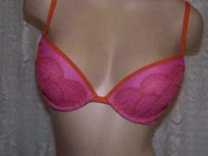 La Perla Studio Camelia 32C Push Up Bra Exotic Pink Orange - Picture 1 of 1