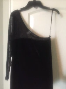 Willi Smith single see thru sleeve black top, size small - Picture 1 of 3