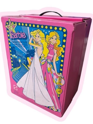 Vintage 1977 Barbie Fashion Doll Trunk Mattel Pink Carrying Case Suitcase - Image 1 of 4