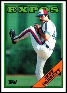 1988 Jeff Parrett Rookie Topps Baseball RC #588 Montreal Expos - Picture 1 of 2