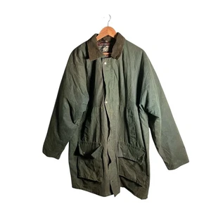 Abrigo de cera Kenlin para todo clima para hombre talla 3XL verde cuello de pana exterior - Imagen 1 de 17