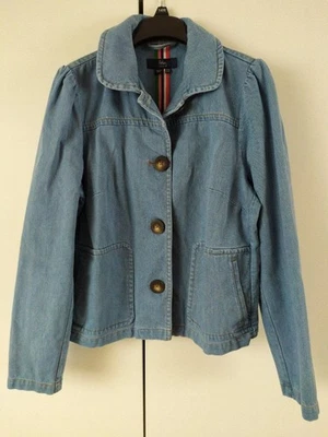 Boden Vintage-Style Denim-Jeansjacke Gr. 40 / UK14 Peter-Pan-Kragen - Bild 1 von 4
