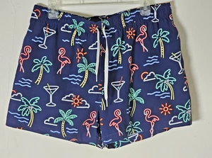Chubbies Herren blau Neonlichter tropischer Flamingo Stretch 5,5" Badehose Größe XL - Bild 1 von 7
