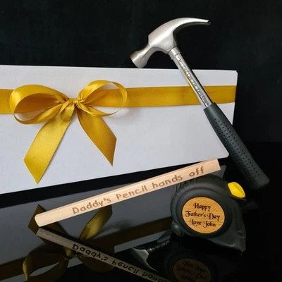 YOURGIFT Personalised Laser Engraved DIY Hammer Tool For Him Grandad Dad Christmas Gift x