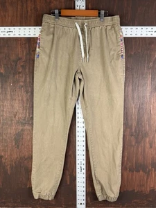 Wowie Rambler Jogger Pants Pull On Chino Stretch Aztec Tan Beige Men Medium GUC - Picture 1 of 10