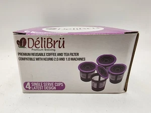 DELIBRU FILTRI CAFFÈ E TÈ RIUTILIZZABILI MACCHINE 2.0 E 1.0 - SET DI 4 - Foto 1 di 4