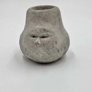 Teelicht Kerzen Unikat Halter Keramik Ton Roh Skurril Süß Gesicht - Bild 1 von 13