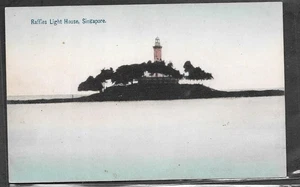 GEDRUCKTE POSTKARTE VON RAFFLES LIGHT HOUSE, SINGAPUR - Bild 1 von 1