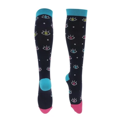 Calcetines ciclismo transpirables, 1 par, L, azul/rojo/negro, para universal - Imagen 1 de 4