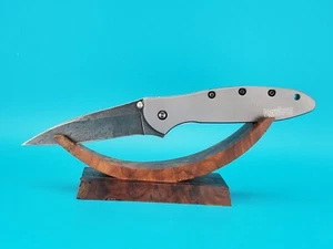 Kershaw Leek 1660GRYBW Gray Blackwash Pocket Knife 1660 USA - Picture 1 of 13