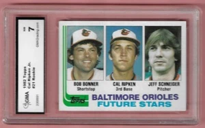 1982, Topps, Cal Ripken, Jr, tarjeta de novato # 21, GM 7 - Imagen 1 de 1