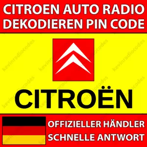 ✅CITROEN RADIO DEKODIEREN PIN CODE FÜR ALLE MODELLE BOSCH CLARION BLAUPUNKT VP2✅ - Bild 1 von 6
