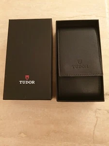 Auténtico Nuevo Estuche de Almacenamiento de Viaje TUDOR Watch Noir Piel de Becerro - Imagen 1 de 9