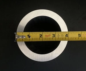 4" OD X 1/2” Wall X 4" Long ALUMINUM ROUND TUBE 6061-T6 - Picture 1 of 2