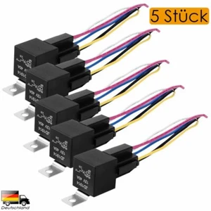 5x KFZ Relais Öffner Schließer Auto Umschaltrelais Wechselrelais 12V 40A Sockel - Bild 1 von 8