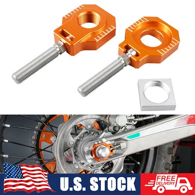 Ajustador de cadena de bloque de eje trasero para KTM 125 250 300-530 SX/SX-F/XC/XC-F 2000-2012 Foto 1 de 4