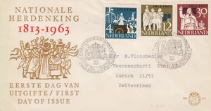 Netherlands First Day Cover NVPH NR E61 - 1963 Herdenking, Unsealed, Addressed - Picture 1 of 1