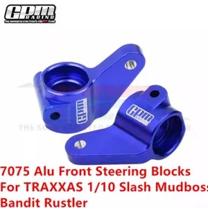 7075 Alu Front Steering Blocks For TRAXXAS 1/10 Slash Mudboss Bandit Rustler9137 - Picture 1 of 9