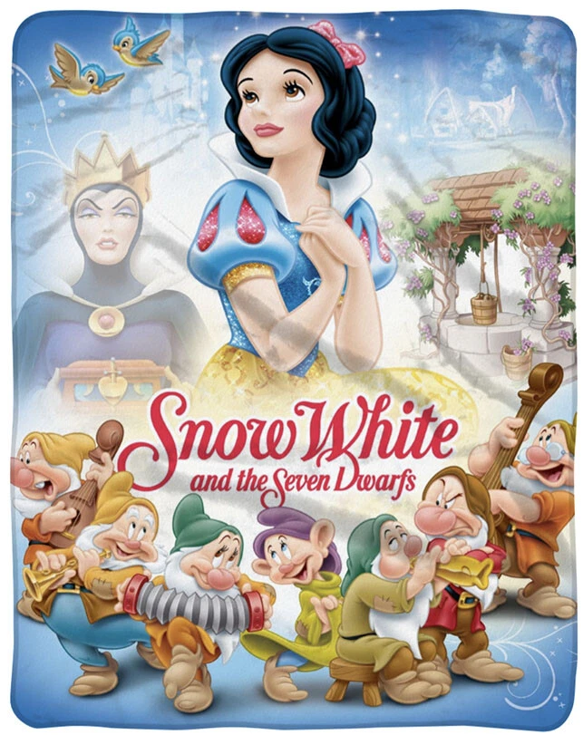 Disney Snow White and the Seven Dwarfs Blanket 46" '' Warm Silky Throw