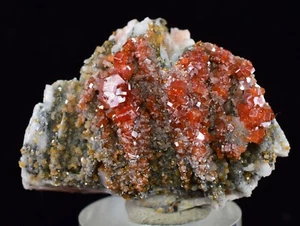 4cm BARITA CRISTAL VANADINITA MIBLADEN MAROCCO MINIATURA MUESTRA MINERAL WB17 - Imagen 1 de 9