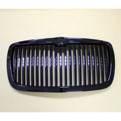 Fit for 2005-2010 Chrysler 300 300C Front Grille Grill Glossy Black V Look - Image 1 of 4