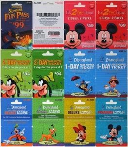 11 Different DISNEYLAND Passport Disney Gift Cards 2009: Fantasmic, Mickey++(+1) - Picture 1 of 1