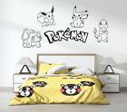 Wall Stickers Pikachu Pokemons  Set Kids Baby Girls Boys Bedroom