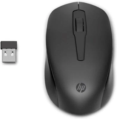 HP 150 Wireless Mouse 1600DPI Optical Sensor 2.4GHz USB Receiver Ambidextrous UK - Image 1 of 4