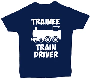 T-Shirt Trainee Zugfahrer Baby Kinder Top 0-3 Monate bis 5-6 Jahre Junge Mädchen Geschenk - Bild 1 von 6