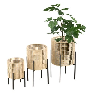en.casa Blumentopf Ständer Blumenständer Blumentopfhalter Pflanztopf Deko 3-tlg. - Bild 1 von 6