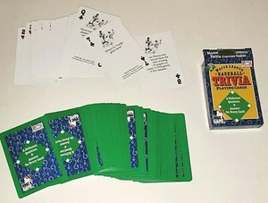 MAJOR LEAGUE BASEBALL TRIVIA PLAYING CARDS DECK BICYCLE BRAND COMPLETE W/ JOKERS - Picture 1 of 4