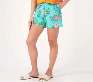 Pantalones Cortos Belle by Kim Gravel Perfect Piqué Tropic 5"-Azul-2X-NUEVO-A601300 - Imagen 1 de 2