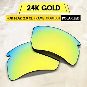 1.5MM POLARIZED Replacement Lenses for Oakley Flak 2.0 XL OO9188, 24K Gold - Foto 1 di 3