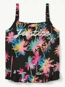 Justice Girl's Peplum Cami Tank Top Size L (12/14) Multicolor - Picture 1 of 1