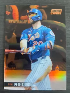 2021 Topps Stadium Club Chrome Pete Alonso #281 arancione rifrattore seriale /25 - Foto 1 di 2