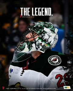 Foto de hockey de la NHL Marc-Andre Fleury Final Game en Pittsburgh Minnesota Wild 8x10 - Imagen 1 de 1