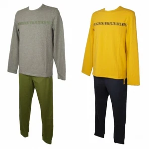 Pigiama uomo BIKKEMBERGS completo da casa interlock cotone invernale manica lung - Imagen 1 de 9