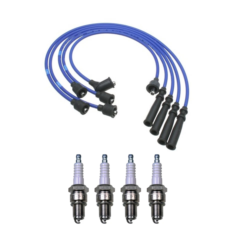 Комплект проводов Denso 7 мм и 4 свечи зажигания U-образной канавки 0,032 комплект для Honda Isuzu 2,3 2,6 L4 - Изображение 1 из 1