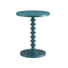 Astonishing Side Table With Round Top Teal Blue
