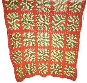 Vintage Hand Crocheted Afghan 47x70" Throw Blanket - Picture 1 of 4