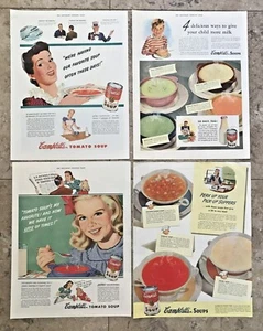 Anuncios de sopa de tomate Campbell's Segunda Guerra Mundial, 4 diferentes - Imagen 1 de 1