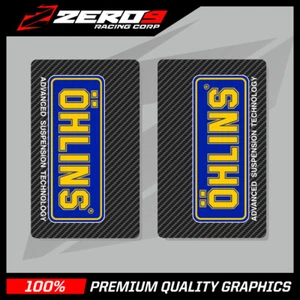 OHLINS UPPER FORK DECALS MOTOCROSS GRAPHICS MX GRAPHICS ENDURO CARBON - Picture 1 of 1