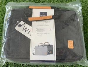 Funda de la manga del ordenador portátil Messenger Bolso de hombro acolchado de nylon Shock impermeable WIWU - Imagen 1 de 2