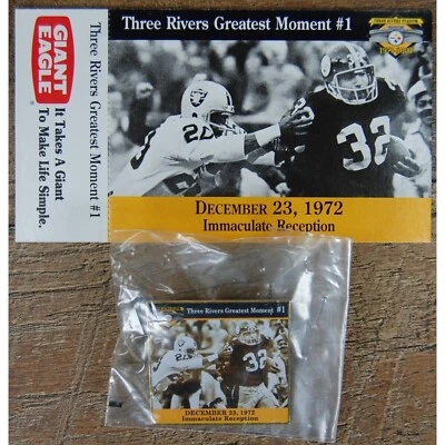 Prendedor Franco Harris #1 estadio de los Pittsburgh Steelers Three Rivers Greatest Moments Foto 1 de 4