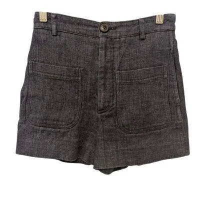 Zara Woman High Waisted Shorts Navy Women's XS Patch Pockets Casual - Image 1 of 3