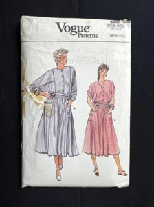 Vogue 8990 Misses Dress Vogue Designer Vintage 1980's Pattern size 8-10-12 Uncut - Picture 1 of 3