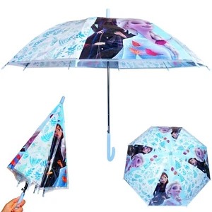 70cm Frozen II Classic Stick Umbrella Sunshade Girls Kids Gift 3+Y - Picture 1 of 9