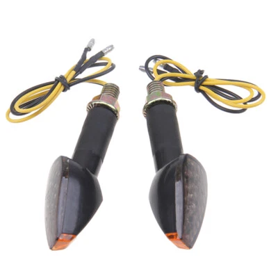 2x Luz LED Señal de Giro Moto 10mm Diámetro Perno Lámpara Ámbar Ajuste Universal Foto 1 de 4