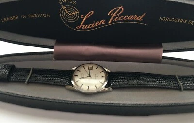 Vintage Lucien Piccard Sea Shark Watch Automatic Waterproof with Box Mint RARE - Image 1 of 4