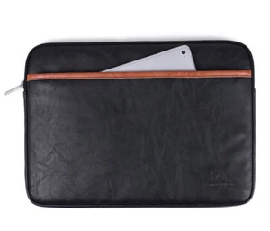 Custodia custodia per laptop in pelle poliuretano cover borsa per computer 13""14""15"" custodia per PC per Mac Dell - Foto 1 di 10
